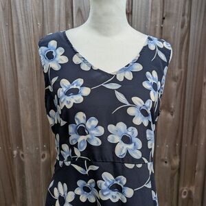 Vintage Floral Sleeveless Dress S.Roberts